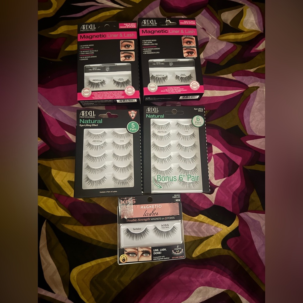 Ardell & Kiss Magnetic False Eyelashes - Assorted Styles (Black)
